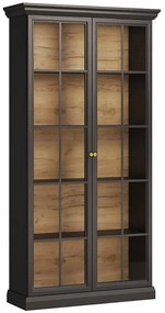 Vitrína Lucca W2D čierny grafit