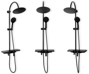Rea Vigo - sprchový set s výlevkou, čierna, REA-P7001