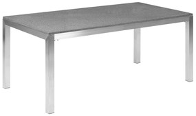 Záhradná súprava jedálenská súprava pre 6 sivý granit vcelku sivé stoličky GROSSETO Beliani