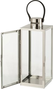 Strieborný kovový lampáš Recin - 17*16*51cm