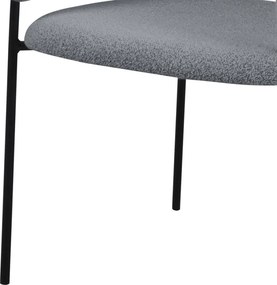 Jedálenská stolička Inga, holubia sivá štruktúrovaná látka