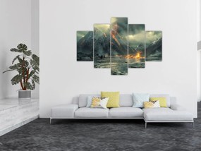 Obraz - Erupcia sopky (150x105 cm)