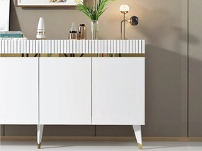 Skrinka Mekebu 2 (biela + zlatá) . Vlastná spoľahlivá doprava až k Vám domov. 1093420