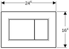 Geberit Sigma01 - Ovládacie tlačidlo SIGMA01, čierna Leskla RAL9005, 115.660.DW.1