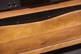 TV komoda Mammut 160 cm – masívne akáciové drevo, medový odtieň