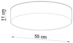 Stropné svietidlo Arena, 1x biele plastové tienidlo, (biely plast), (fi 55 cm)