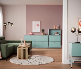 Kovová odkladacia skrinka »CN3« so 4 výklopnými priečinkami, šalviová