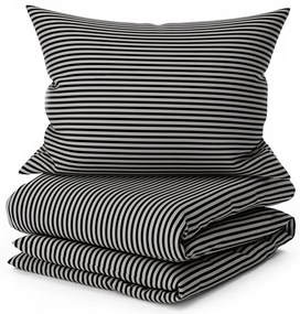 Bavlnené obliečky STRAVON čierno-sivé hotelová kapsa Rozmer obliečky: 70 x 90 cm | 140 x 200 cm