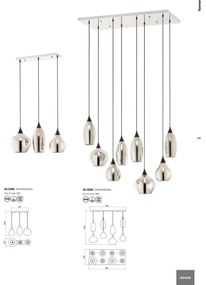 Redo 01-3193 - Luster na lanku TANNER 3xE14/28W/230V