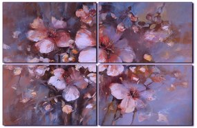 Obraz na plátne - Kvet mandlí, reprodukcia ručnej maľby 1273FE (90x60 cm)