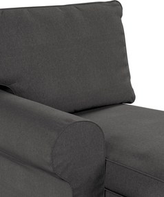 Poťah na ležadlo Ektorp (ľavé) farba produktu sivá látka zapletaná