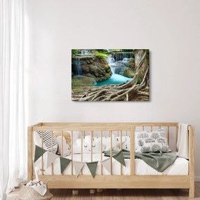 Obraz - Rieka s vodopádmi (90x60 cm)