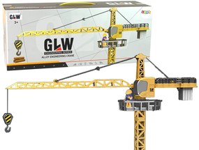 Lean Toys Stavebný žeriav 95cm - žltý