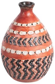 Terakota Dekoratívna váza 36 Hnedá Biela KUMU Beliani