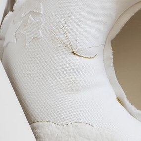 Závesná dekorácia mesiac biela 31x31x10cm