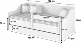 DO Detská posteľ s prístelkou Ballerina 160x80