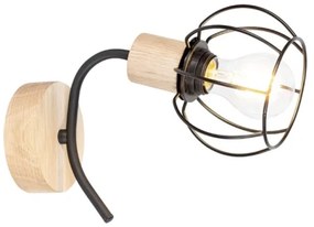 Spot-Light 8224174 - Nástenné svietidlo VIVIANE 1xE27/60W/230V dub