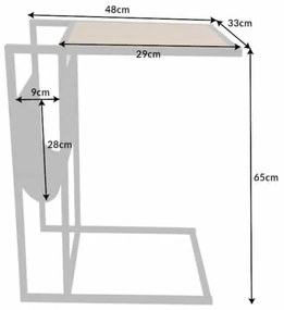 Konferenčný stolík Loft 47cm dub s úložným priestorom