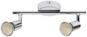 Rabalux LED prisadené bodové svietidlo Norton 2x3W | GU10 | 440lm | 3000K - chróm