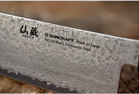 nůž Bunka 165 mm Suncraft VG-10 Black Damascus