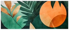 Obraz - Geometrické prírodné motívy (120x50 cm)