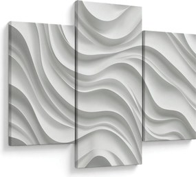 Obraz - 3D biele vlny (90x60 cm)