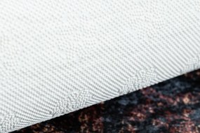 ANDRE prateľný koberec Ornament, čierno-terakotový, rozmer 160x220 cm