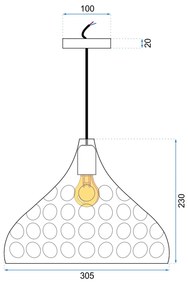 Toolight Toolight, závesná zrkadlová lampa 1xE27 APP270-1CP, ružové zlato, OSW-00879