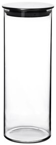 Skleněná dóza MODERN KITCHEN Silver 1 000 ml čirá