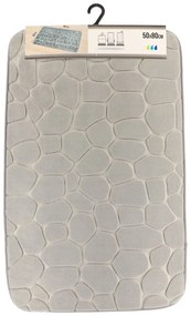 Predložka do kúpeľne Stones, 50x80 cm, sivá