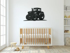 drevko Drevená nálepka do detskej izby Traktor Rozmer obrazu: 25 x 44,5 cm, Farba dekorácie: Čierna