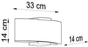 Nástenné svietidlo Emilio, 1x mliečne sklenené tienidlo, drevo vo farbe wenge