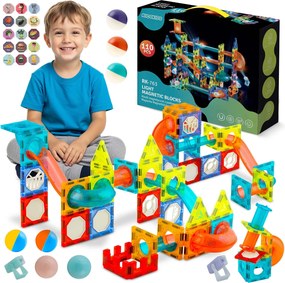 Vzdelávacie stavebné magnetické bloky s osvetlením RK-763 Ricokids 110 ks