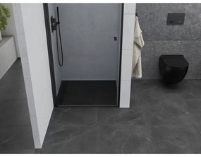 Mexen Pretoria, sprchové dvere do otvoru 90 x 190 cm, 6mm číre sklo, čierny profil, 852-090-000-70-00
