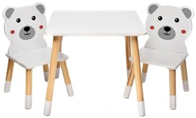 bHome Detský stôl so stoličkami Medvedík