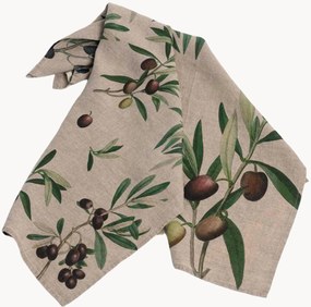 Ľanové kuchynské utierky Olives, 2 ks
