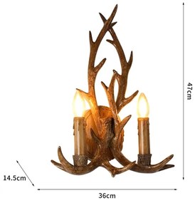Brilagi - Nástenné svietidlo DEER 2xE14/10W/230V parohy