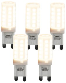 Sada 5 G9 stmievateľných LED žiaroviek 3W 280lm 2700K