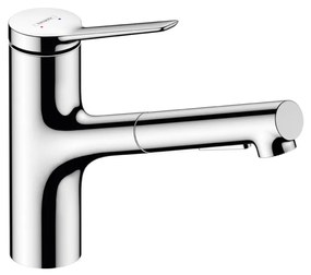 Hansgrohe Zesis M33 - Páková kuchynská batéria 150, Eco, vyťahovacia sprška, 2jet, chróm 74810000