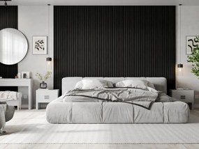 Mexen Lam-F, akustické stenové lamely 275 × 30 cm, plstený podklad 8 mm, technická dyha, dub čierny striebristý, S105-275307-3015-025