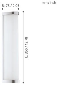 Eglo 94712 - LED kúpeľňové svietidlo GITA 2 1xLED/8W/230V IP44