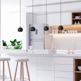 Searchlight 1014-4BK - Luster na lanku EINDHOVEN 4xGU10/50W/230V čierna