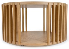 Konferenčný stolík z dubového dreva Woodman Drum, ø 83 cm