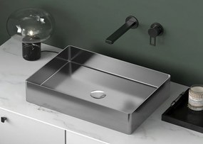 Sapho Sapho, AURUM nerezové umývadlo 50x3,2 cm, vrátane výpuste, nerez mat, AU403