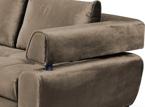 Rohová sedacia súprava Paris, svetlo hnedá látka, ľavý roh