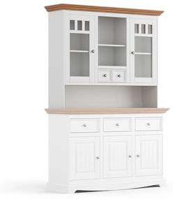 PROXIMA.store - Rustikálny kredenc - nadstavec na komodu 2S.2 - BELLUNO ELEGANTE FARBA: biela
