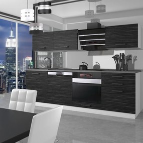 Kuchynská  linka Belini Premium Full Version 240 cm eben kráľovský bez pracovnej dosky LINDA