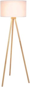 Stojaca lampa 45 x 145 cm, 3 drevené nohy (Lmapa s 3 drevenými nohami)