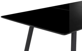 Rozkladací jedálenský stôl 150/180 x 90 cm čierny TOURAN Beliani