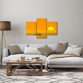 Obraz - Loďka uprostred mora (90x60 cm)